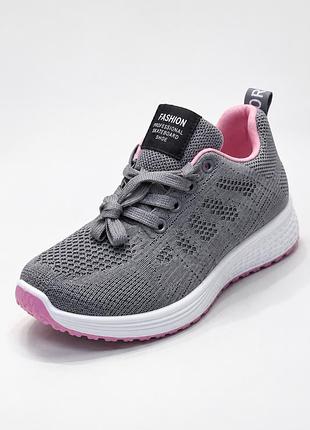 Спортивные кроссовки женские running shell ⬩ легкие сетчатые на мягкой подошве ⬩ темно-серые