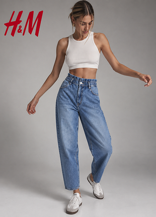 H&amp;m супер стильные джинсы с высокой посадкой на резинке