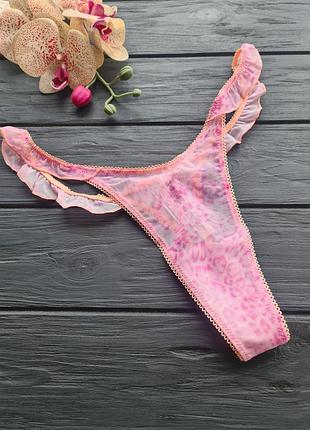 Трусики стринги pink wink flutter thong panty 2