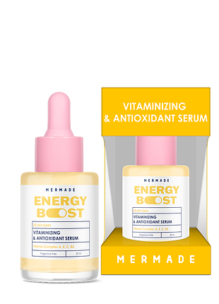 Сироватка для обличчя вітамінна mermade energy boost vitamin complex а, е, с, в5 30 мл daily skin care