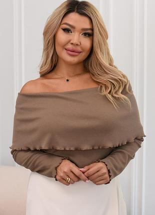 Женская кофточка с открытыми плечами, 3 цвета