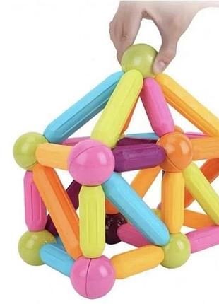 Магнитный конструктор sky magnetic sticks, 26 палочек, 10 шариков, 36 деталей