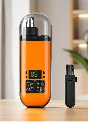 Триммер для носа и ушей, от usb, 8000 об/мин / триммер для носа / триммер для ушей оранжевый