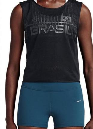 Майка футболка укороченный топ женский сетка nike dri-fit s