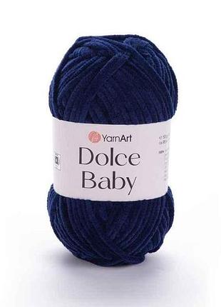 Пряжа dolce baby темно-синий 100% микрополиэстр 85м 50г 5шт/уп 756 тм yarnart