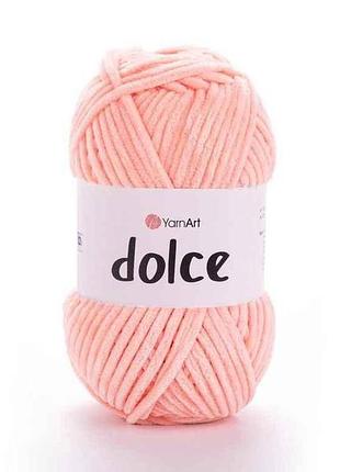 Пряжа dolce светло-розовый 100% микрополиэстр 120м 100г 5шт/уп 764 тм yarnart