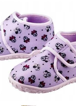 Домашние тапочки на липучке для девочки disney minnie mouse 486468 29 фиолетовый