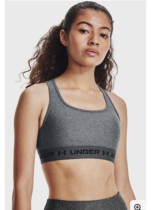 Спортивний топ crossback mid heather under armour  жіночий спортивний бюстгальтер топ для тренувань