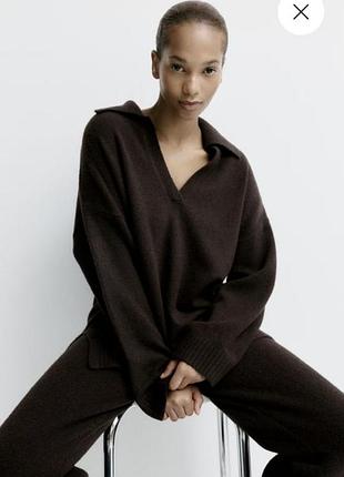 Подовжений светр поло h&m
