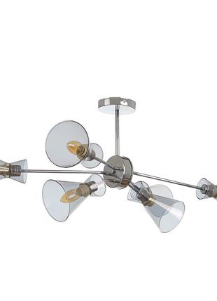 Люстра потолочная в спальню e14 40w ch (lk-670c/6) brille 23-809