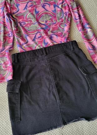 Джинсовая юбка карго h&amp;m р152 3