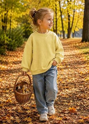 Теплый детский свитшот на подчесе на девочку 4-5 лет george
