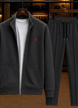 Спортивний костюм чоловічий polo ralph lauren з худі та штанами, сірий