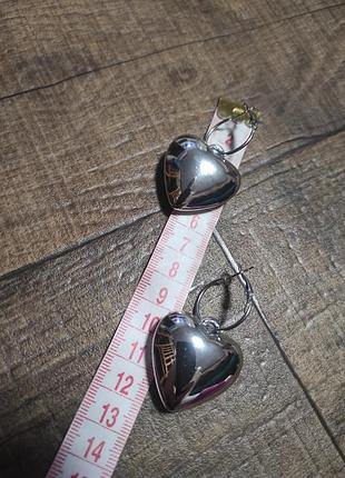 Серьги женские сердечки 6