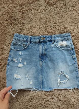 Джинсовая юбка 36р s zara