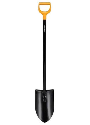 Универсальная лопата fiskars solid xl с d-образной рукояткой черный (1067517)