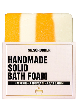 Твердая пена для ванны mr scrubber мандарин в подарочной коробке daily skin care