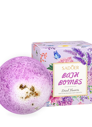 Бомбочка шарик для принятия ванны sadoer с ароматом "лаванда" sd93771 100 г daily skin care