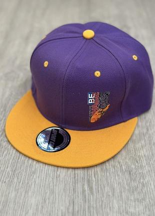 Кепка снепбек (snapback) фіолетовий з жовтим 56-61р (91005)