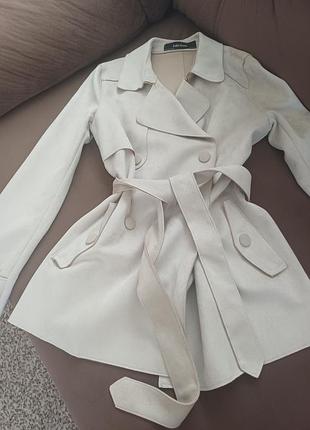 Тренч замшевый zara