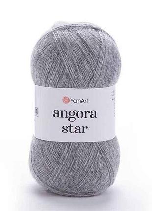 Пряжа angora star світло-сірий 80% акрил 20% вовна 500м 100г 5шт/уп 3072 тм yarnart