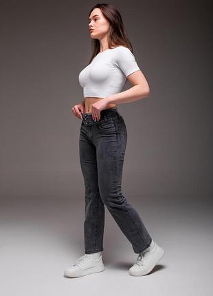 Женские серые джинсы slim fit 2