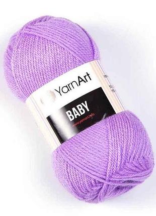 Пряжа baby сиреневый 100% акрил 150м 50г 5шт/уп 9560 тм yarnart