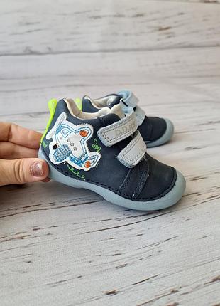 Кожаные ортопедические ботинки для мальчиков dd step (венгрия) 21р, 13.8см