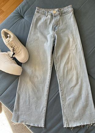 Широкі блакитні джинси zara 3