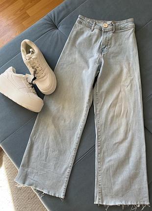 Широкі блакитні джинси zara