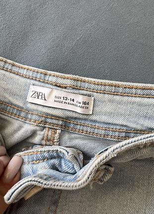 Широкі блакитні джинси zara 5