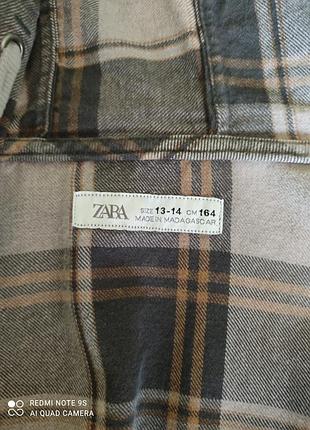 Хлопкова рубашка zara 3