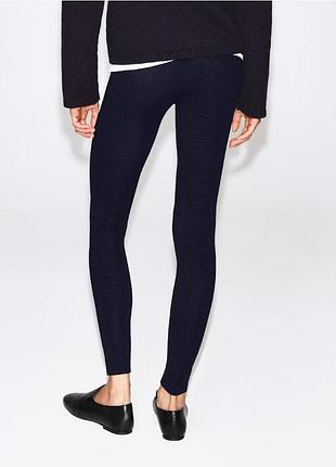 H&amp;m wool cashmere blend лосины легкие темно-синего изделия из смеси шерсти и кашемира размер l