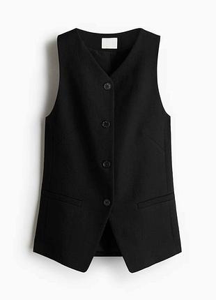 Черный жилет h&amp;m 36 р. xs-s