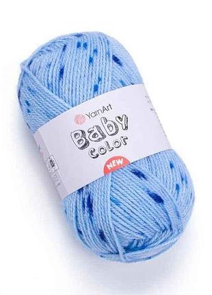 Пряжа baby color блакитний 100% акрил 150м 50г 5шт/уп 207 тм yarnart
