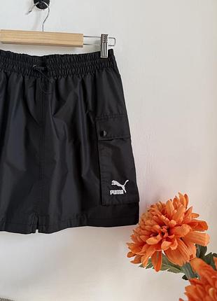 Нейлонова спідниця puma/чорна спідниця пума/спідниця пума
