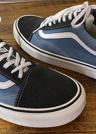 Чоловічі оригінальні кеди vans old skool navy (сині) • розмір 45 (29.5 см)