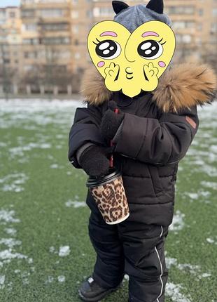 Дитячий зимовий  комбінезон tepleenet 98 чорний