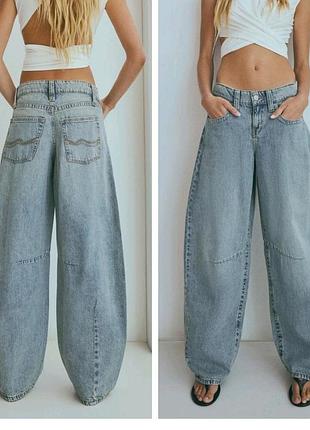 Джинсы багги baggy 38 28 29 размер m l zara