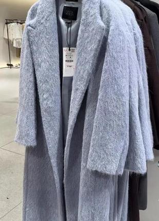 Неймовірне пальто zara із вовни manteco 57% і альпаки 14% zw collection р.s p.m