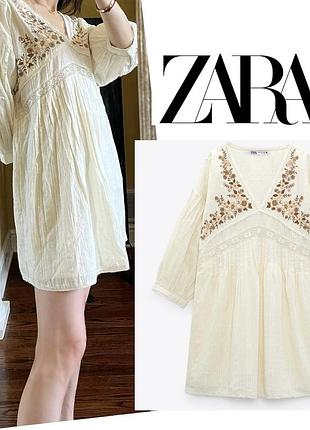 Сукня з вишивкою zara