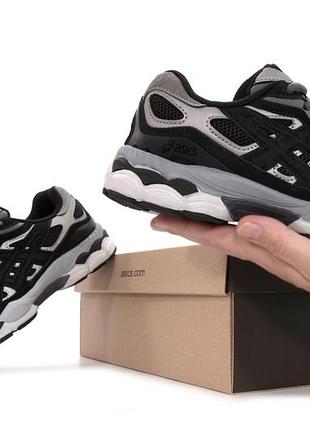 Кроссовки asics gel-nyc black silver арт 15519