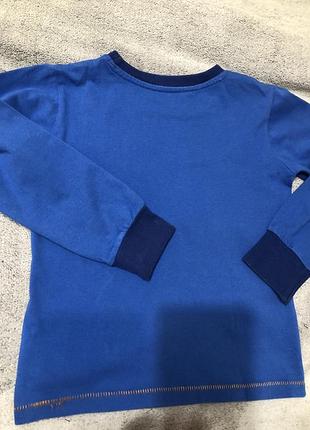 Лонгслів реглан синій 4-5 років принт монстр 3