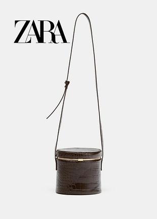 Элегантная сумочка клатч zara / шоколадная 4
