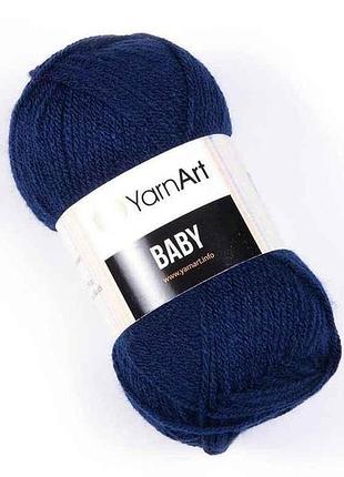 Пряжа baby темно-синій 100% акрил 150м 50г 5шт/уп 583 тм yarnart