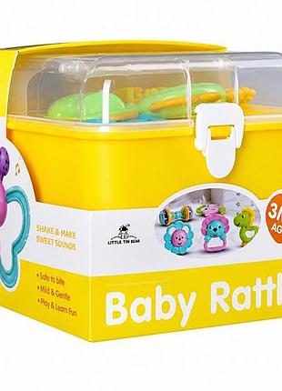 Набор детских погремушек "baby rattle" 3172(yellow) в наборе 5 штук