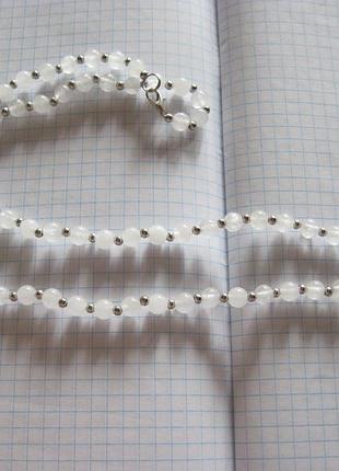 Бусы. ожерелье. стекло или камень кварц. 3
