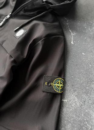 Ветровка черная stone island мужская 4