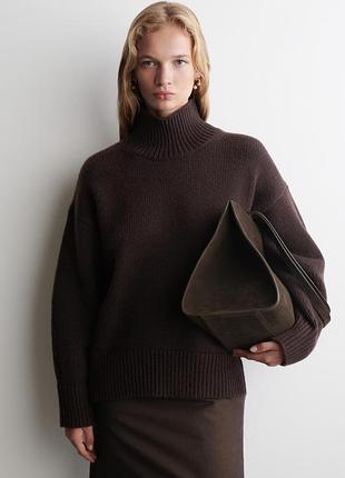 Джемпер женский cos chunky funnel-neck wool jumper / s