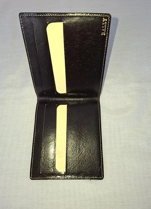 Кожаная визитница bally 3